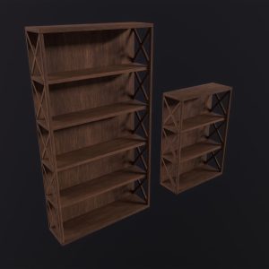 Wooden Shelves 3D Model