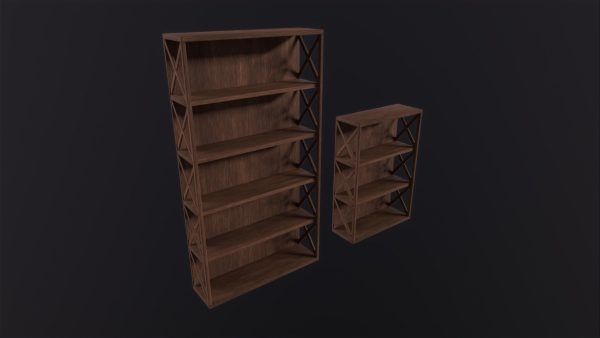 Wooden Shelves 3D Model