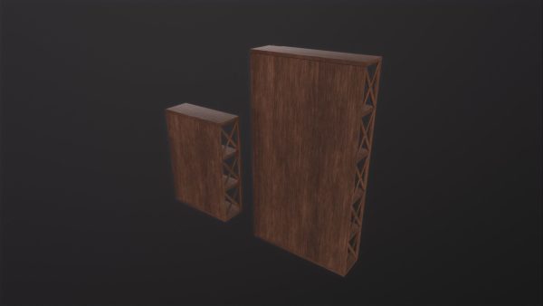 Wooden Shelves 3D Model