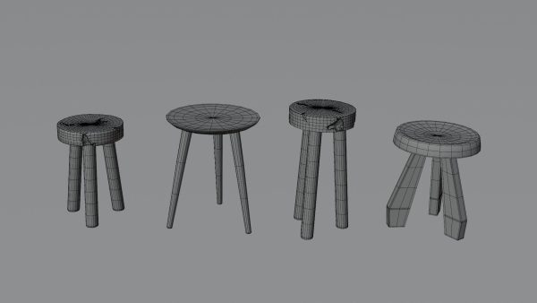 Wooden Stools 4