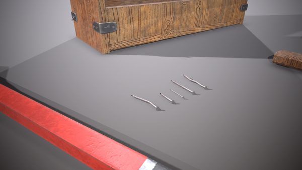 Wooden toolbox and tools