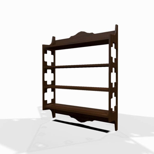 Wooden wall shelf