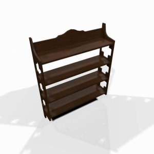 Wooden wall shelf