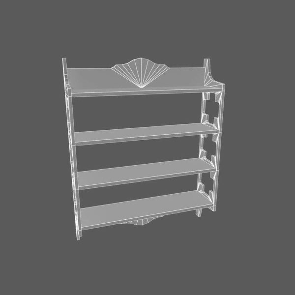 Wooden wall shelf
