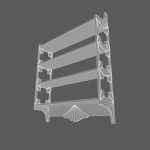 Wooden wall shelf