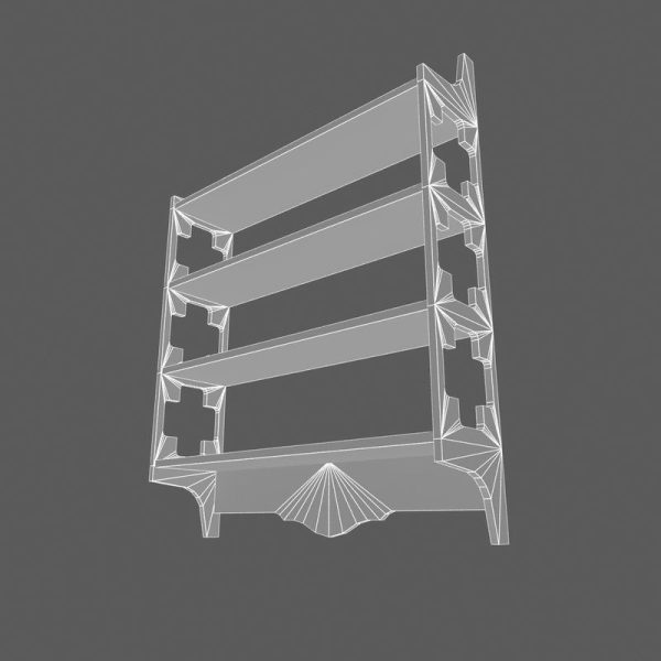 Wooden wall shelf