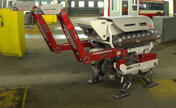 Work Drone - Low Poly Rigged - Textures Included