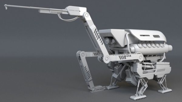 Work Drone - Low Poly Rigged - Textures Included