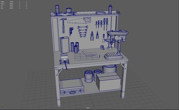 WORKBENCH with tools