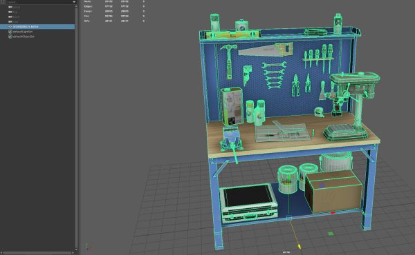WORKBENCH with tools