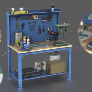 WORKBENCH with tools