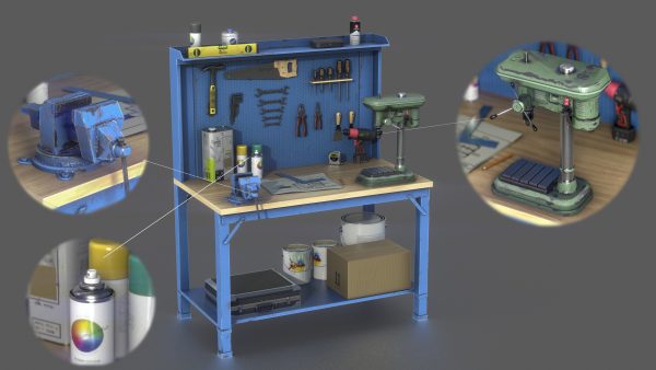 WORKBENCH with tools