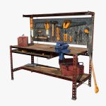 Workbench with tools