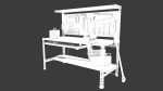 Workbench with tools