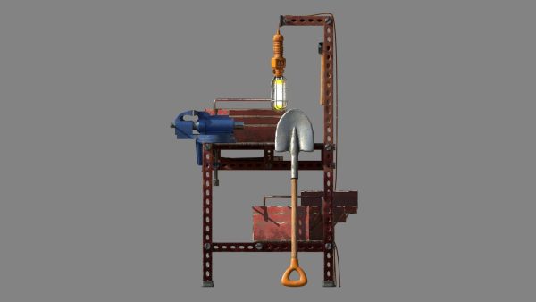 Workbench with tools