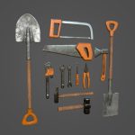 Workbench with tools
