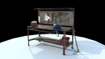 Workbench with tools