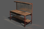 Workbench with tools