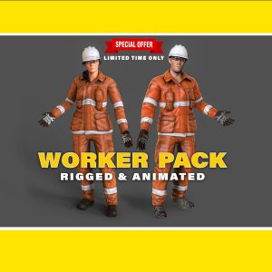 Worker Character Pack RIGGED