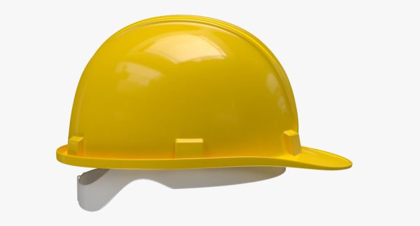Worker Safety Helmet - Yellow Hard Hat  PBR