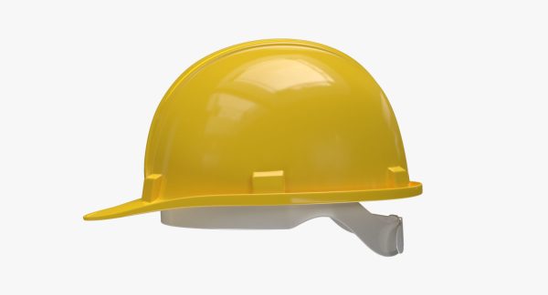 Worker Safety Helmet - Yellow Hard Hat  PBR