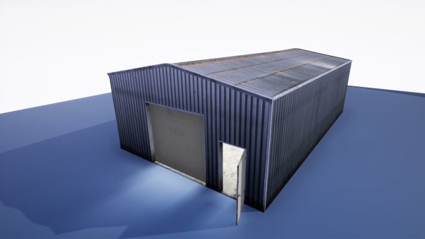 Workshop in metal building