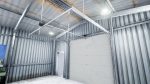 Workshop in metal building