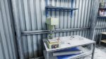 Workshop in metal building