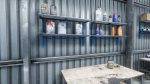 Workshop in metal building
