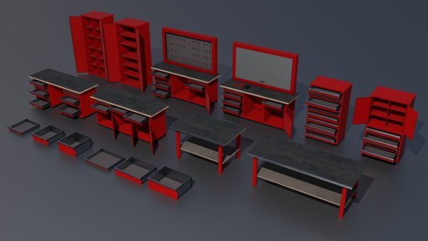 Workshop PBR closets benches boxes and tables