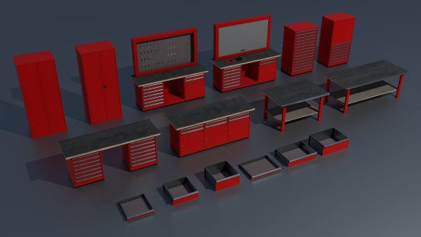 Workshop PBR closets benches boxes and tables