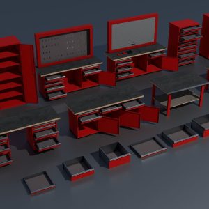 Workshop PBR closets benches boxes and tables