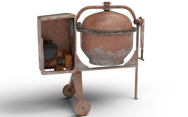 Worn Concrete Mixer High Poly