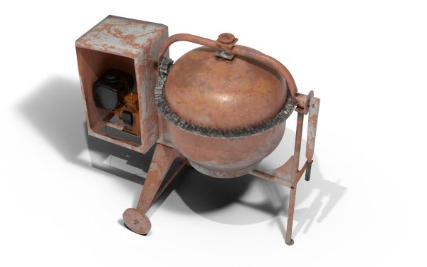 Worn Concrete Mixer High Poly