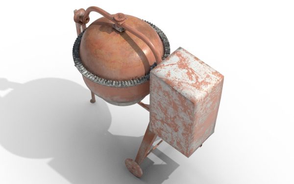 Worn Concrete Mixer High Poly