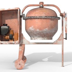 Worn Concrete Mixer High Poly