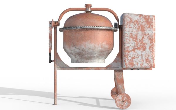 Worn Concrete Mixer High Poly