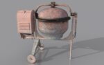 Worn Concrete Mixer low poly