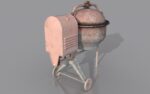 Worn Concrete Mixer low poly