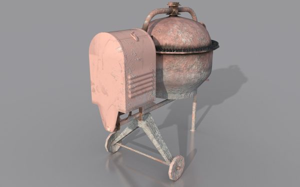 Worn Concrete Mixer low poly