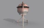 Worn Concrete Mixer low poly