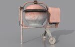 Worn Concrete Mixer low poly