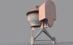 Worn Concrete Mixer low poly