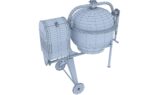 Worn Concrete Mixer low poly