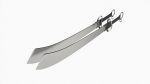 Wushu double broadswords