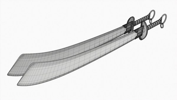 Wushu double broadswords
