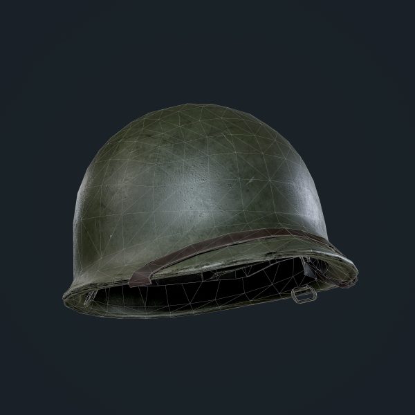 WW2 American Military Helmet Game Ready