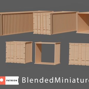 WW2 Terrain bundle container barrel barricade