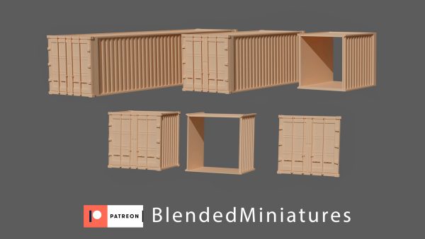 WW2 Terrain  bundle container barrel barricade