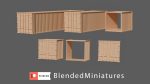 WW2 Terrain  bundle container barrel barricade